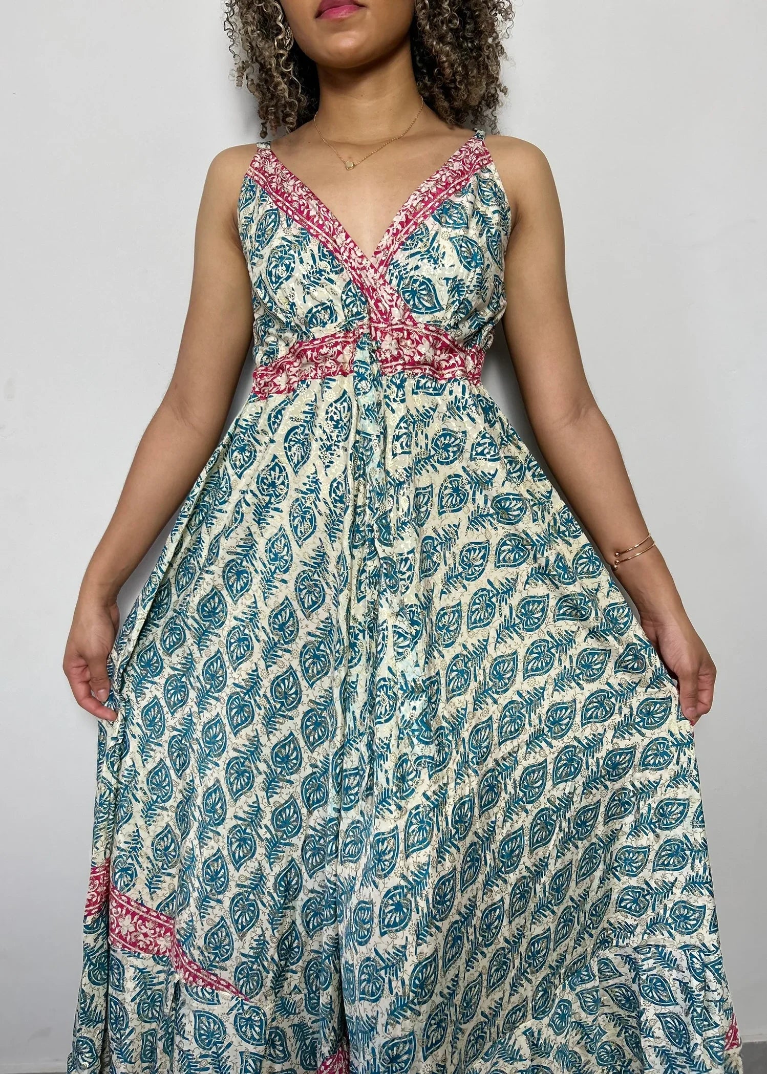 Vestido Longo Indiano Jade com Alça - LE XAVIER