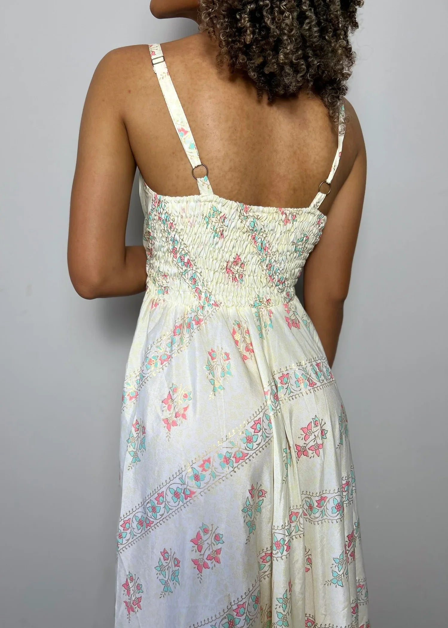 Vestido Longo Indiano Areia com Alça - LE XAVIER