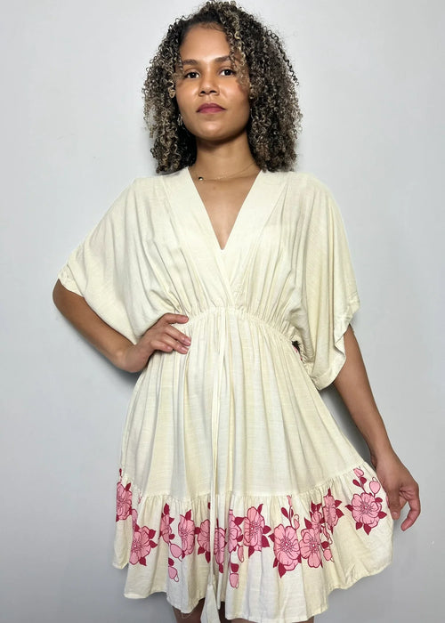 vestido curto florido - LE XAVIER