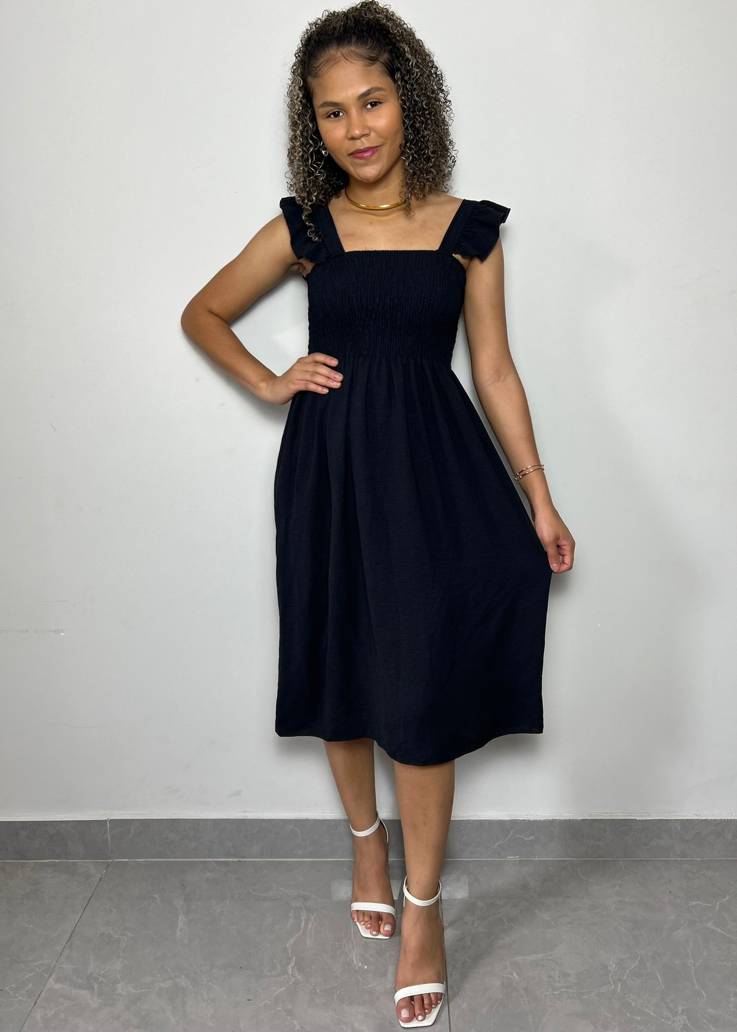 vestido curto preto promocao - LE XAVIER