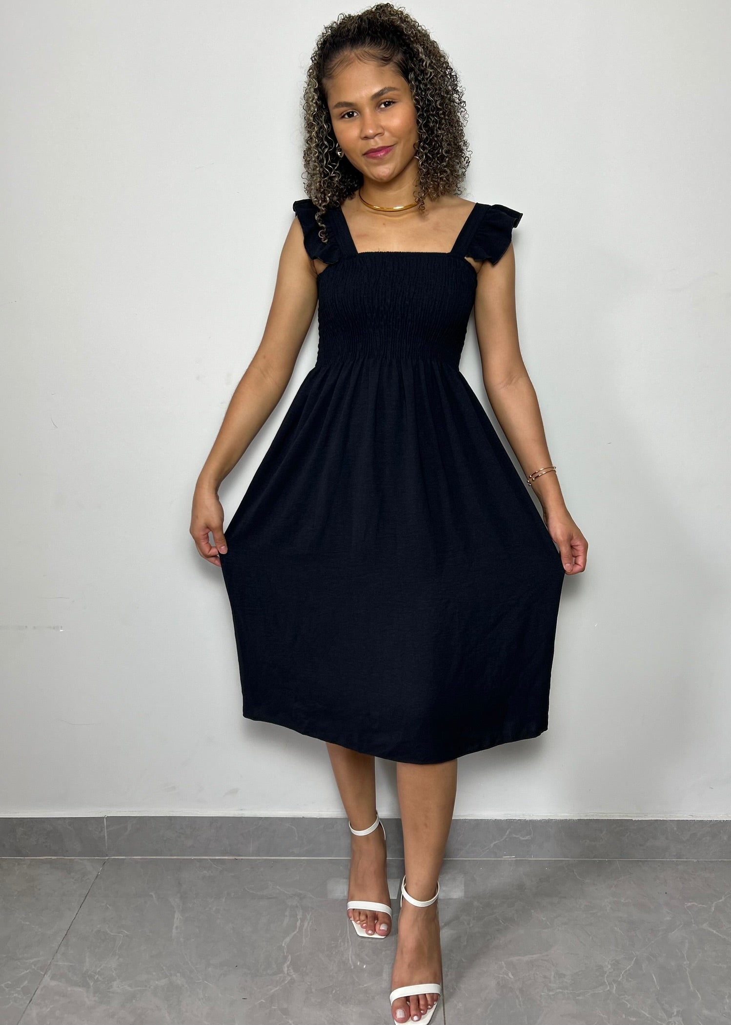 vestido curto preto promocao - LE XAVIER