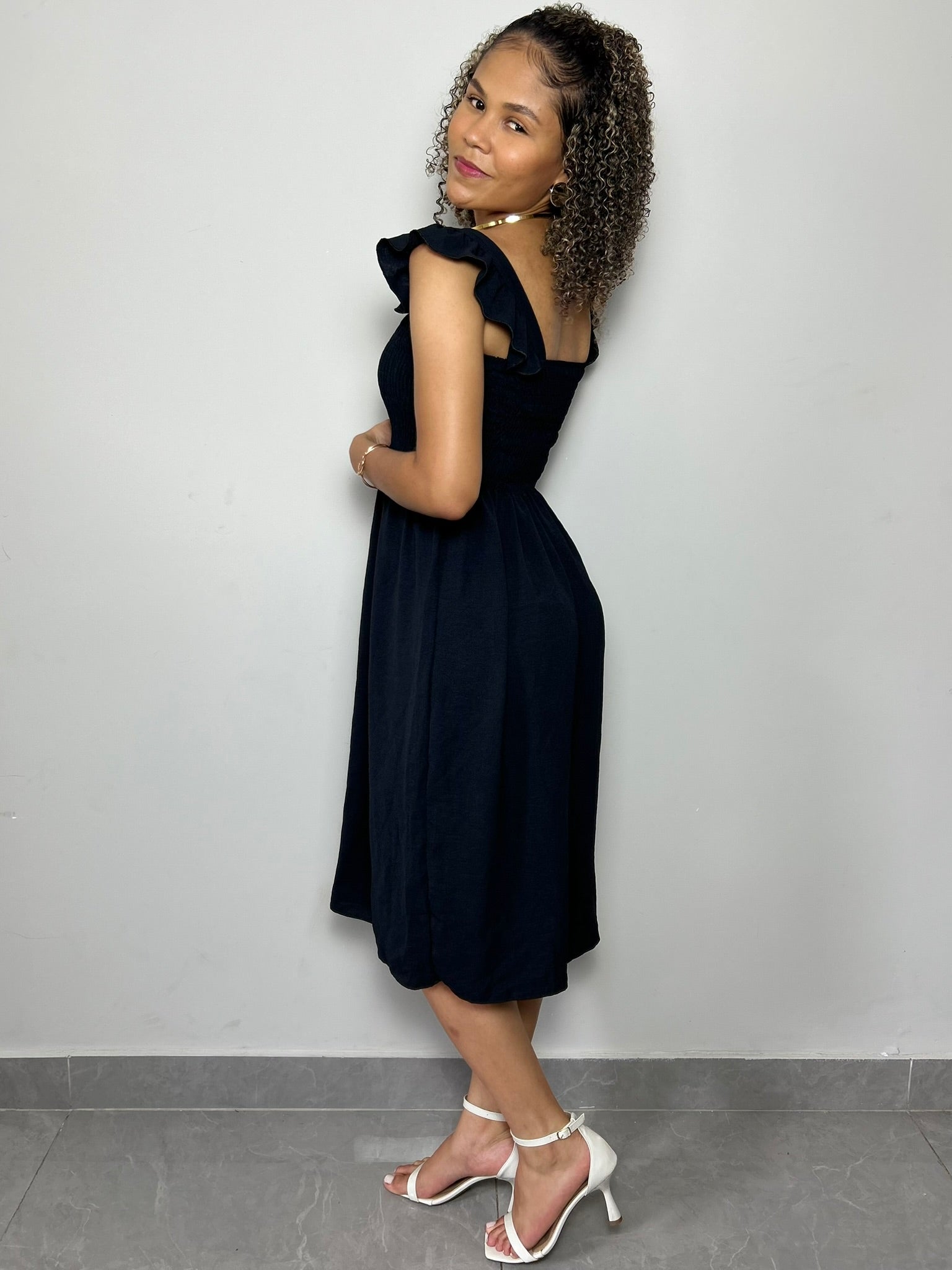 vestido curto preto promocao - LE XAVIER