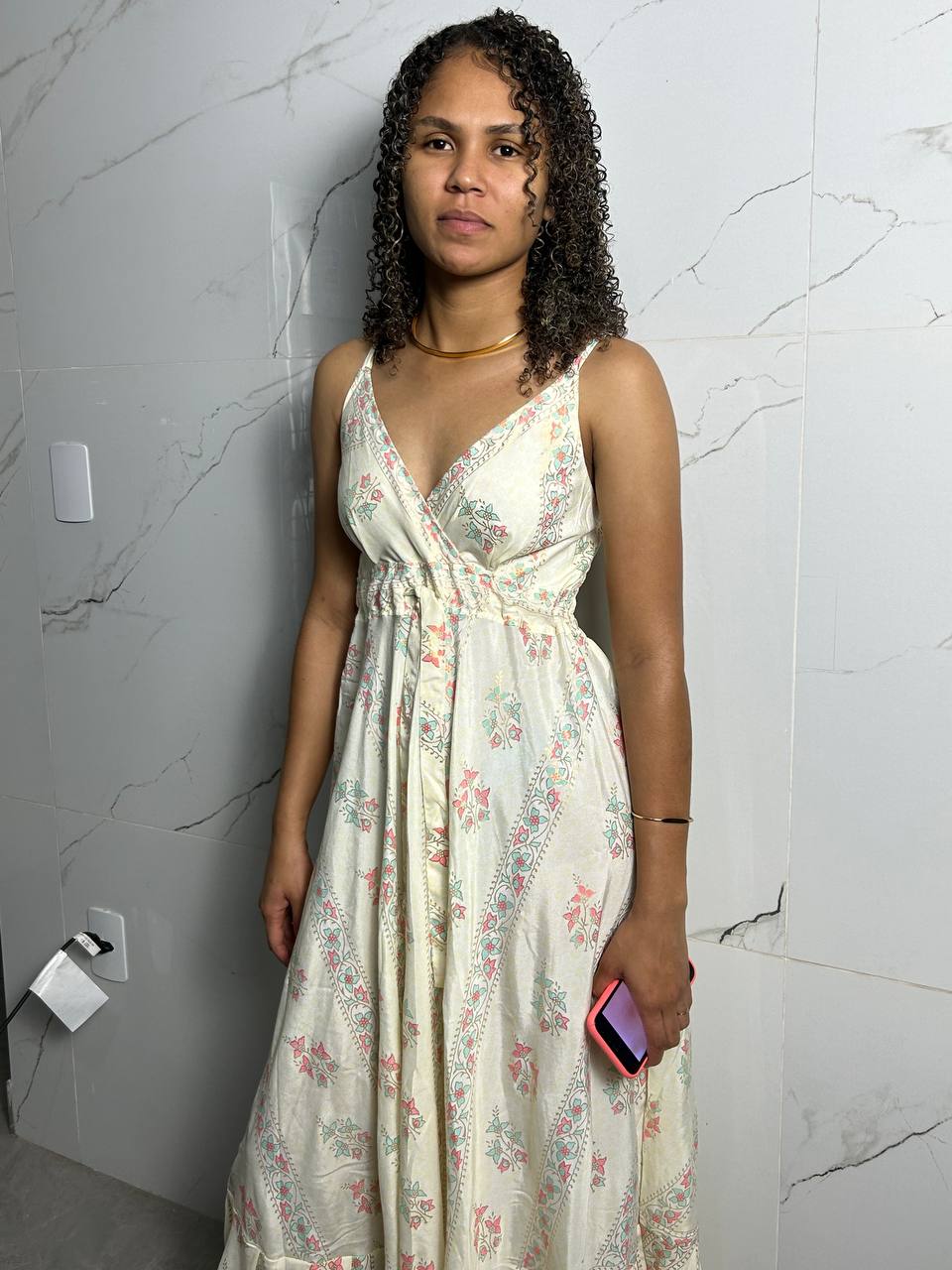 Vestido indiano florido mavie 3